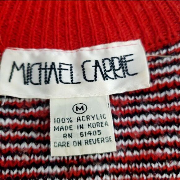 Michael Carrie High Neck "Ugly Christmas Sweater" Size M - Picture 12 of 12